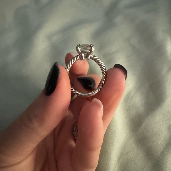 David Yurmin- Chatelaine® Ring
Sterling Silver with Prasiolite and Diamonds, 8mm - Picture 3 of 5